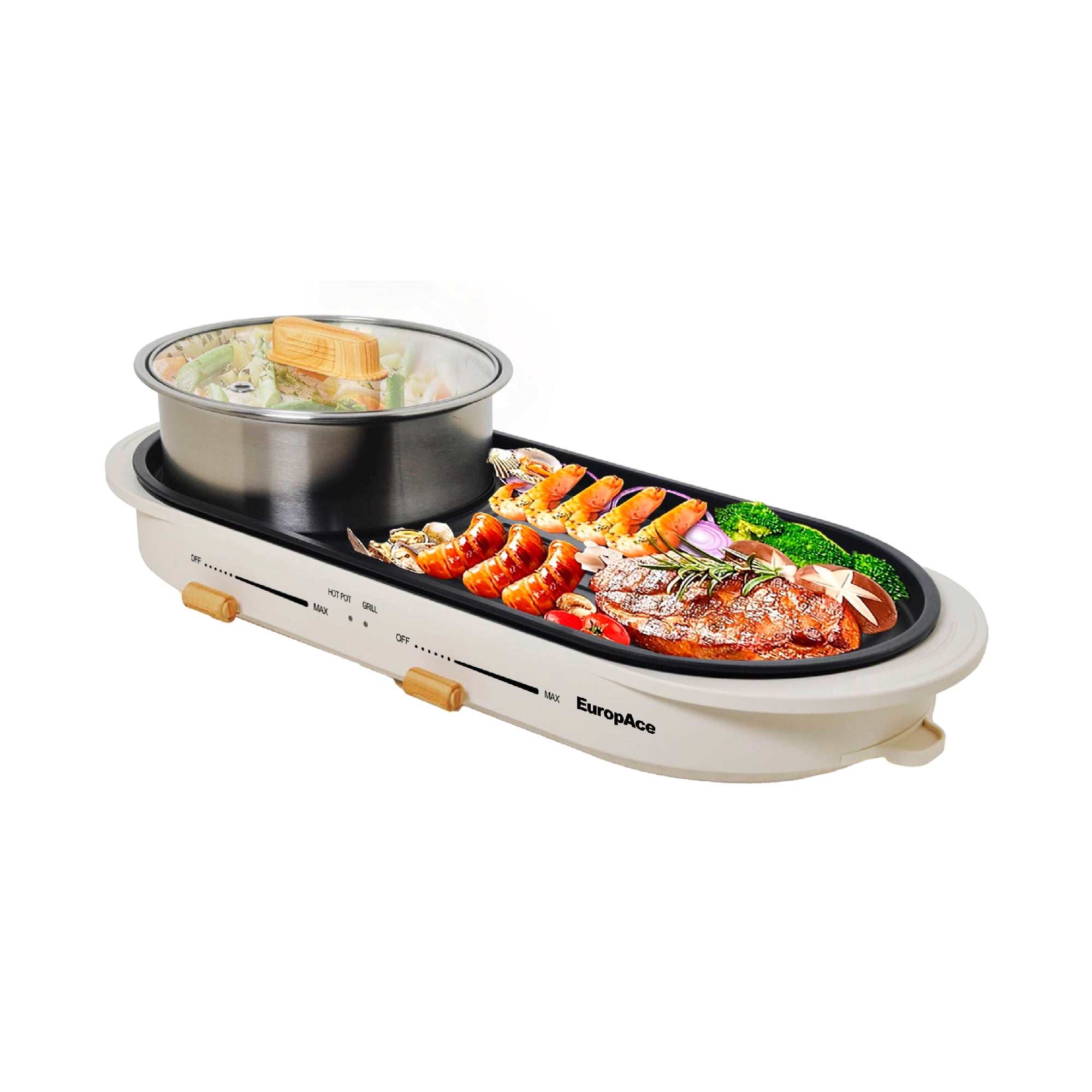 3L Hotpot with Non-Stick Grill