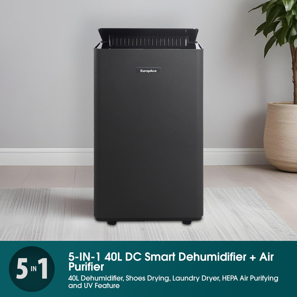 40L Smart DC Dehumidifier + HEPA Air Purifier + Shoe &amp; Laundry Dryer | 3Y Full Warranty