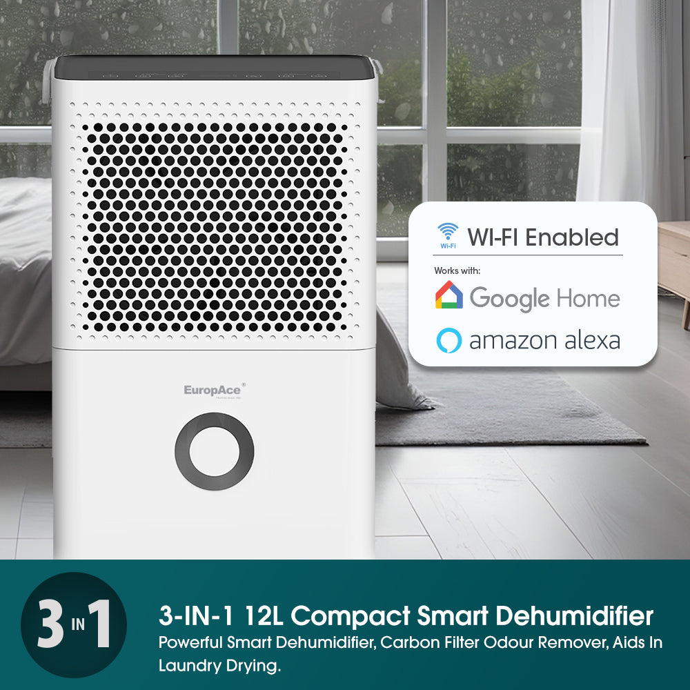 12L Compact Smart Dehumidifier + Odour Remover + Laundry Dryer (3-in-1 | Online Exclusive)