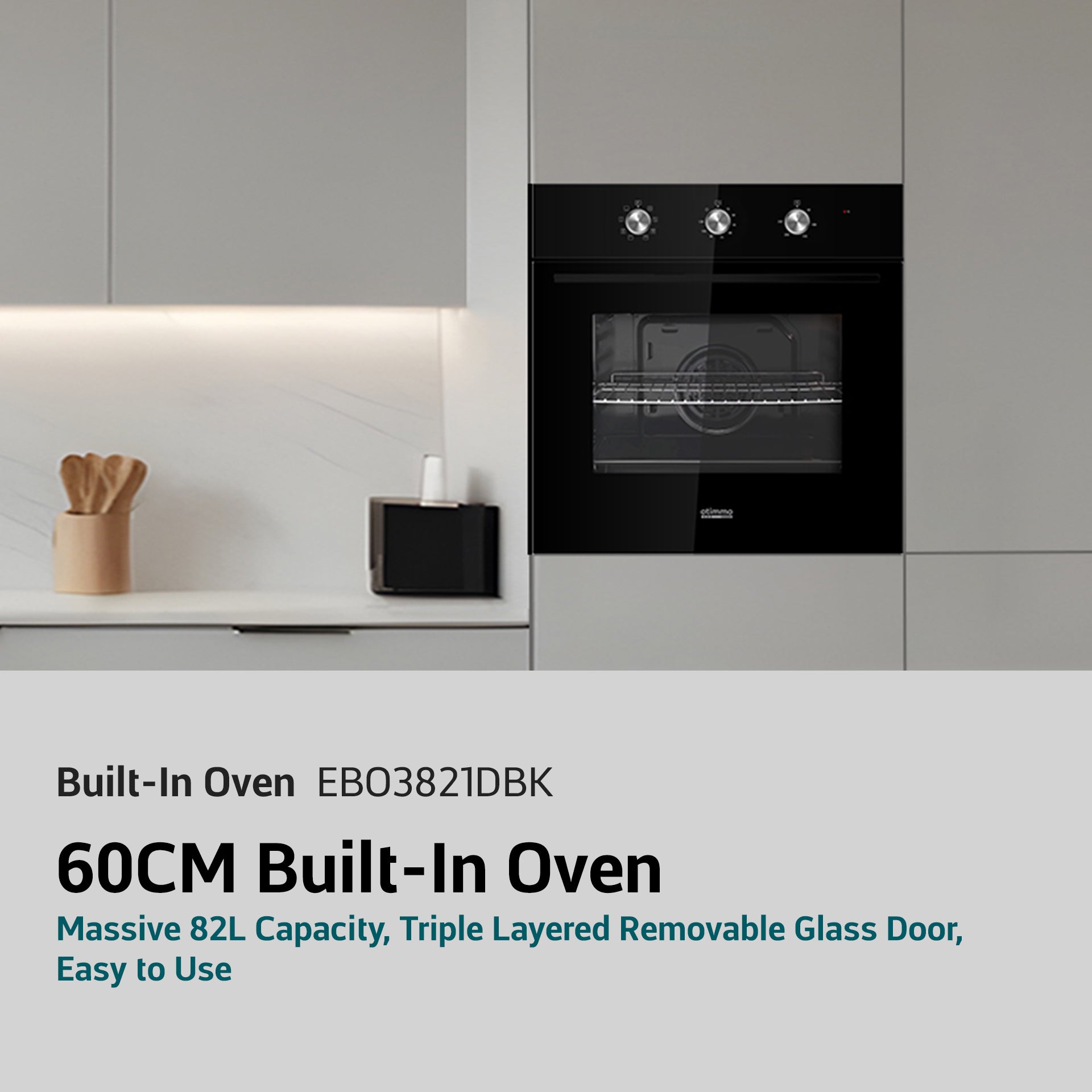 60cm 82L Built-In Oven (Mechanical Knob)