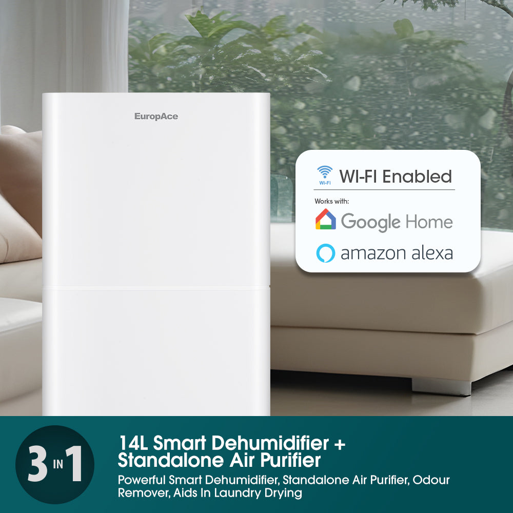 14L Smart Dehumidifier + Standalone HEPA Air Purifier + Laundry Dryer (3-in-1) | 3Y Full Warranty