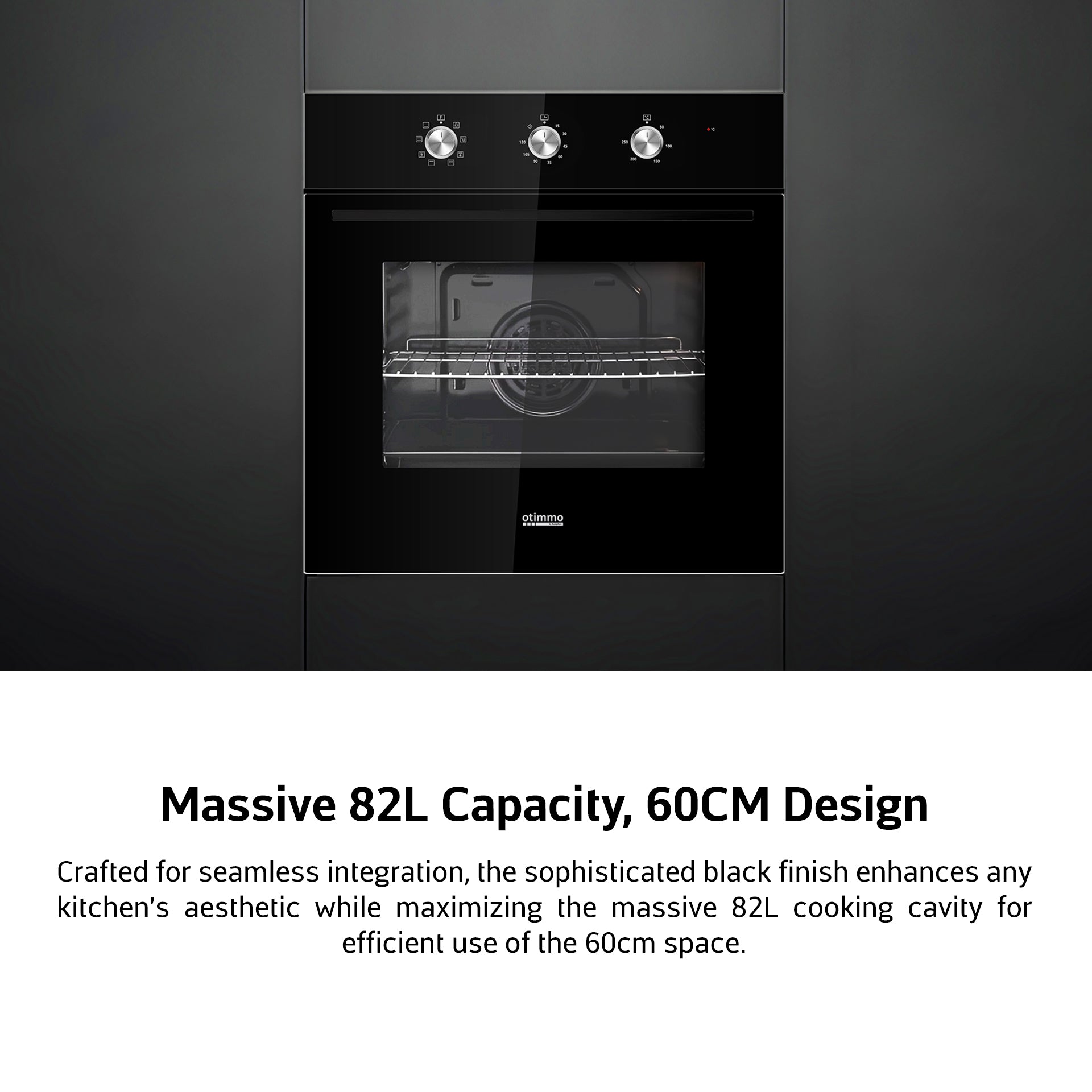 60cm 82L Built-In Oven (Mechanical Knob)