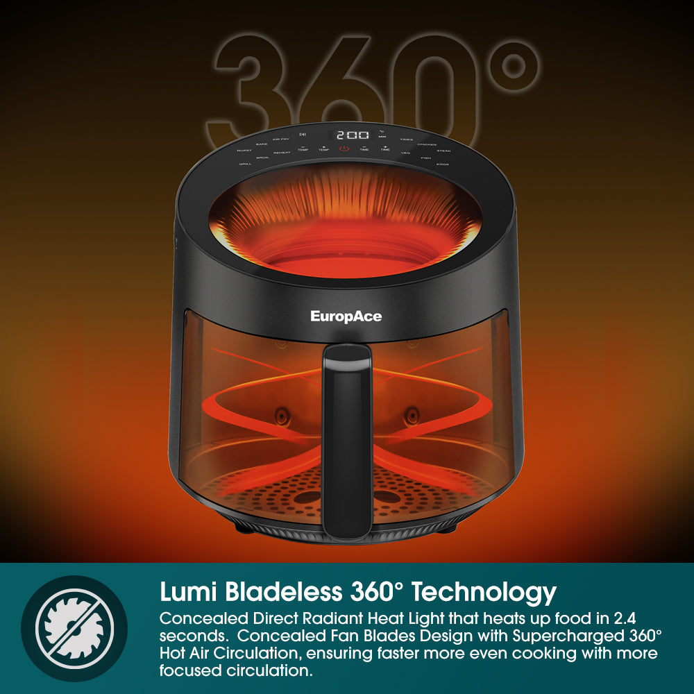 5L Lumi Bladeless Air Fryer 1500W