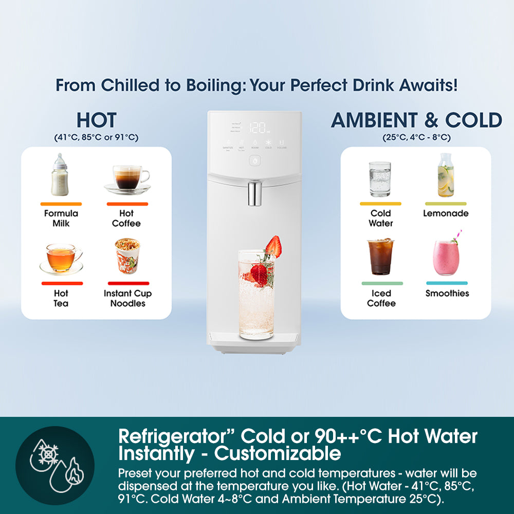 Tankless Hot &amp; Cold Water Purifier | Leak Proof Technology | Energy Saving | Made in Korea