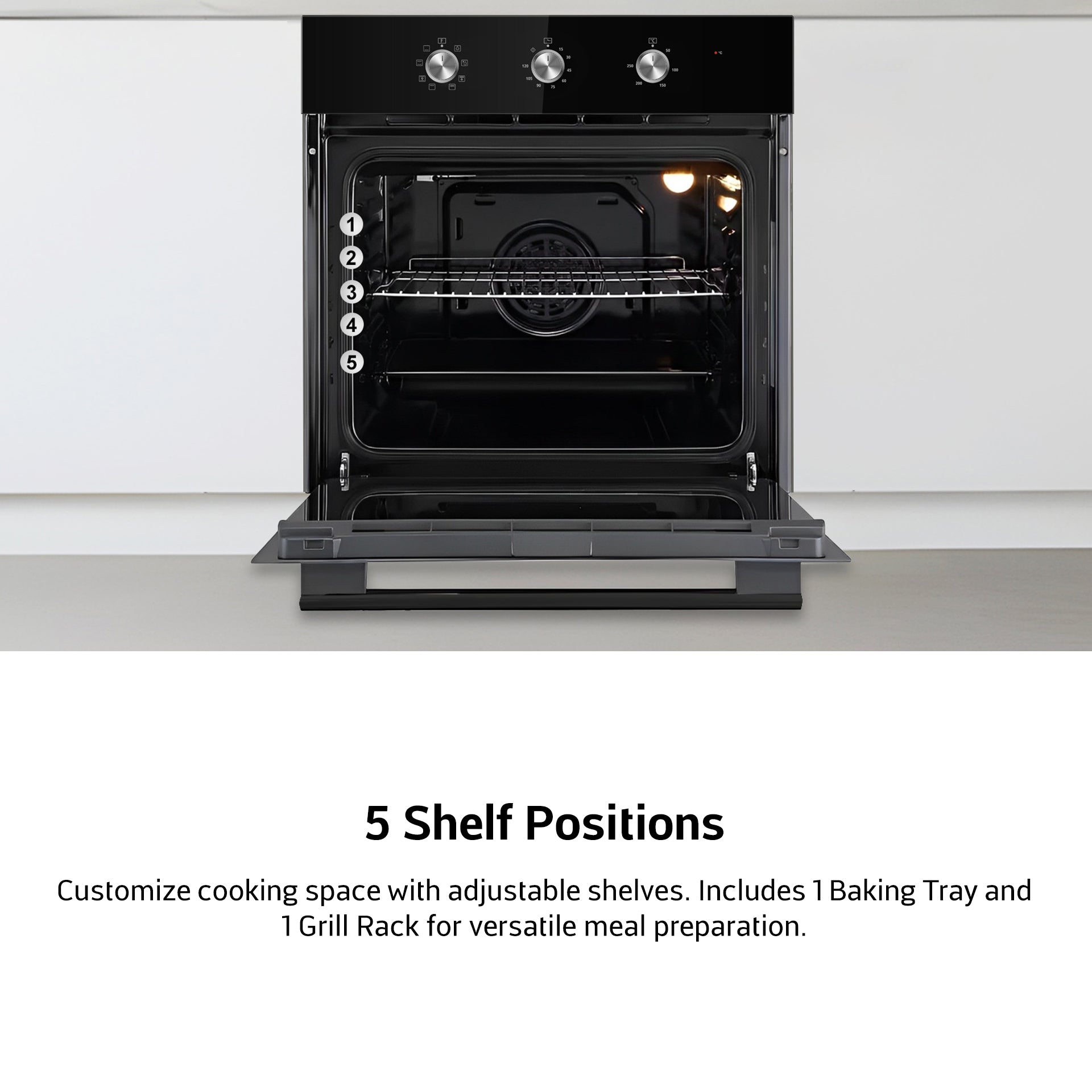 60cm 82L Built-In Oven (Mechanical Knob)